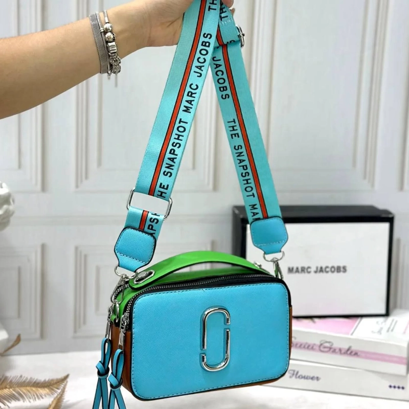 Designer-inspired MJ Snapshot Camera Crossbody Blue Bag