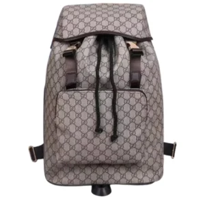 Designer-inspired Monogram Signature Beige Backpack