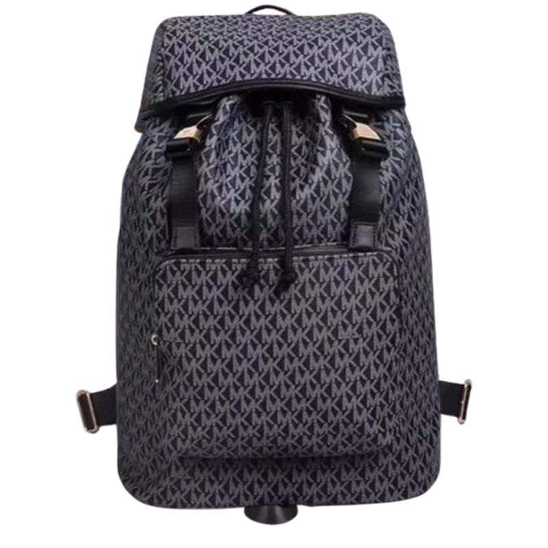 Designer-inspired Monogram Signature Black Backpack