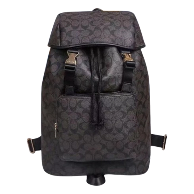 Designer-inspired Monogram Signature Coffee Backpack