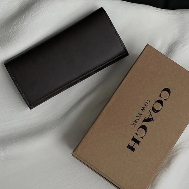 Wyn Envelope Crossgrain Leather Black Wallet