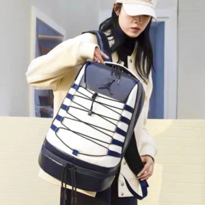 Designer-inspired Air Jordan Retro 10 White Blue Backpack