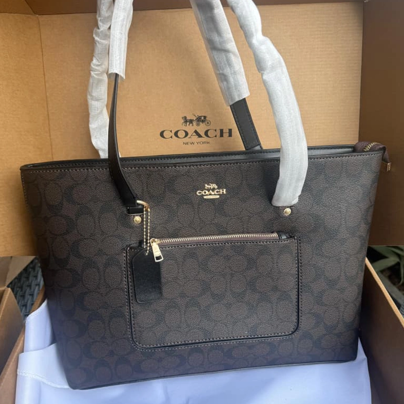 Mirror Quality Gallery Signature Shoulder Tote Coffee Black Bag