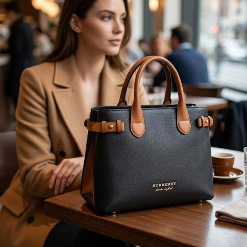 Mirror Quality Prorsum Banner Tote Black Brown Bag