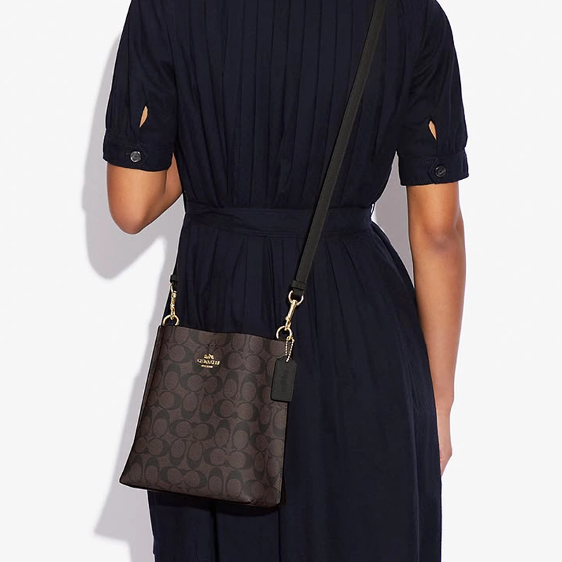 Mirror Quality Town Signature Bucket Coffee Hand Bag