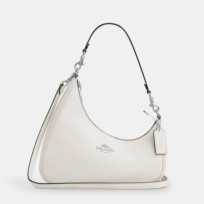Mirror Quality Twisted Teri Shoulder Hobo White Bag